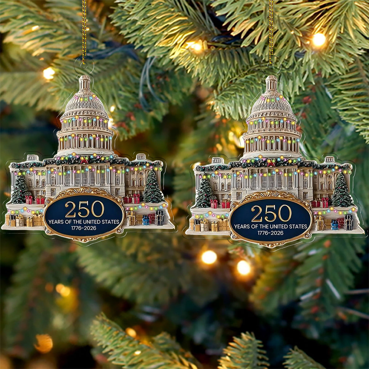 250 Years Anniversary Acrylic Ornament  250 Years United States Of America  Patriotic 1776 2026 Christmas Ornament 1762933506225.jpg