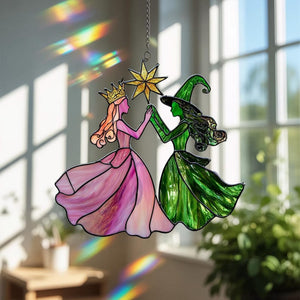 Elphaba And Glinda Suncatcher Wicked Musical Decor Stained Glass Witch Art Wizard Of Oz Gift Fantasy Window Decoration 1762935731535.jpg