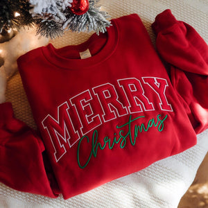 Embroidered Merry Christmas Sweatshirt Festive Holiday T Shirt Hoodie 1762937524017.jpg