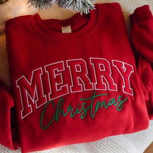 Embroidered Merry Christmas Sweatshirt Festive Holiday T Shirt Hoodie 1762937524110.jpg