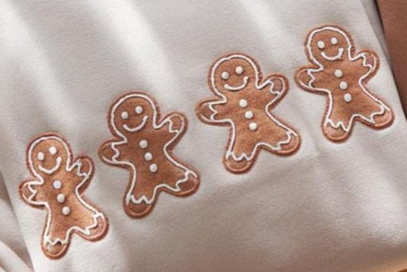 Embroidered Christmas Gingerbread Cookies Shirt  Festive Holiday Outfit Womens Xmas Graphic Tee Gingerbread Christmas Sweatshirt Crewneck 1762938524462.jpg