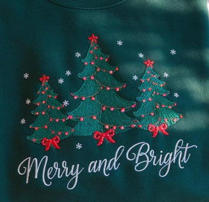 Embroidered Merry And Bright Sweatshirts Holiday Sweater Christmas Tree Sweater Pine Tree Sweatshirt Gingerbread Piny Sweatshirt Pine 1762939691627.jpg