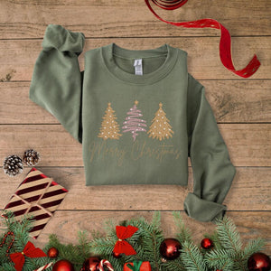 Merry Christmas Embroidered Shirt Tis The Season Christmas Sweatshirt Embroidered Christmas Trees Believe Christmas Merry And Bright Tee 1762940506197.jpg