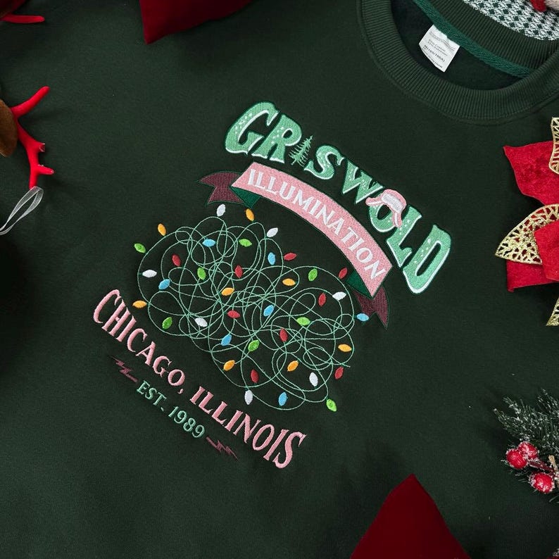 Embroidered Griswold Christmas Sweatshirt Christmas Movie Sweatshirt Funny Christmas Shirt Embroidered Christmas Sweatshirt 1762941124565.jpg