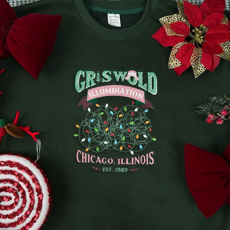 Embroidered Griswold Christmas Sweatshirt Christmas Movie Sweatshirt Funny Christmas Shirt Embroidered Christmas Sweatshirt 1762941124613.jpg