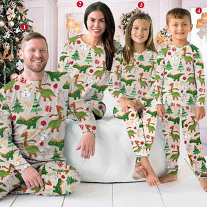 Christmas Santa Dinosaur  Snowmen Family Pajamas Set Funny Christmas T Rex Pajamas Christmas Gift For Family Matching Gift For Family 1763019162376.jpg