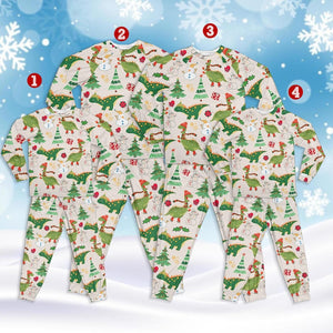 Christmas Santa Dinosaur  Snowmen Family Pajamas Set Funny Christmas T Rex Pajamas Christmas Gift For Family Matching Gift For Family 1763019163053.jpg