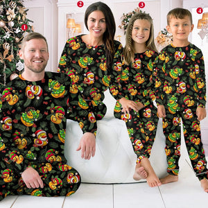 Christmas Duck Wearing Santa Hat Family Pajamas Set Cute Christmas Pajamas Christmas Gift For Family Matching Gift For Family 1763019480940.jpg