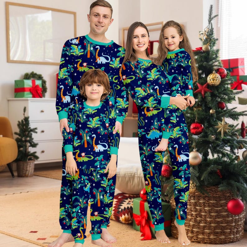 Dinosaur Family Matching Pajamas Set Fun Christmas Holiday Pjs For Men Women  Kids  Cozy Xmas Outfit For Family Photos 1763020080245.jpg
