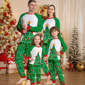 Matching Family Christmas Tree Pajamas Set Green White Holiday Pjs  Sleepwear For Men Women  Kids  Cozy Xmas Outfit For Family Photos 1763020976839.jpg