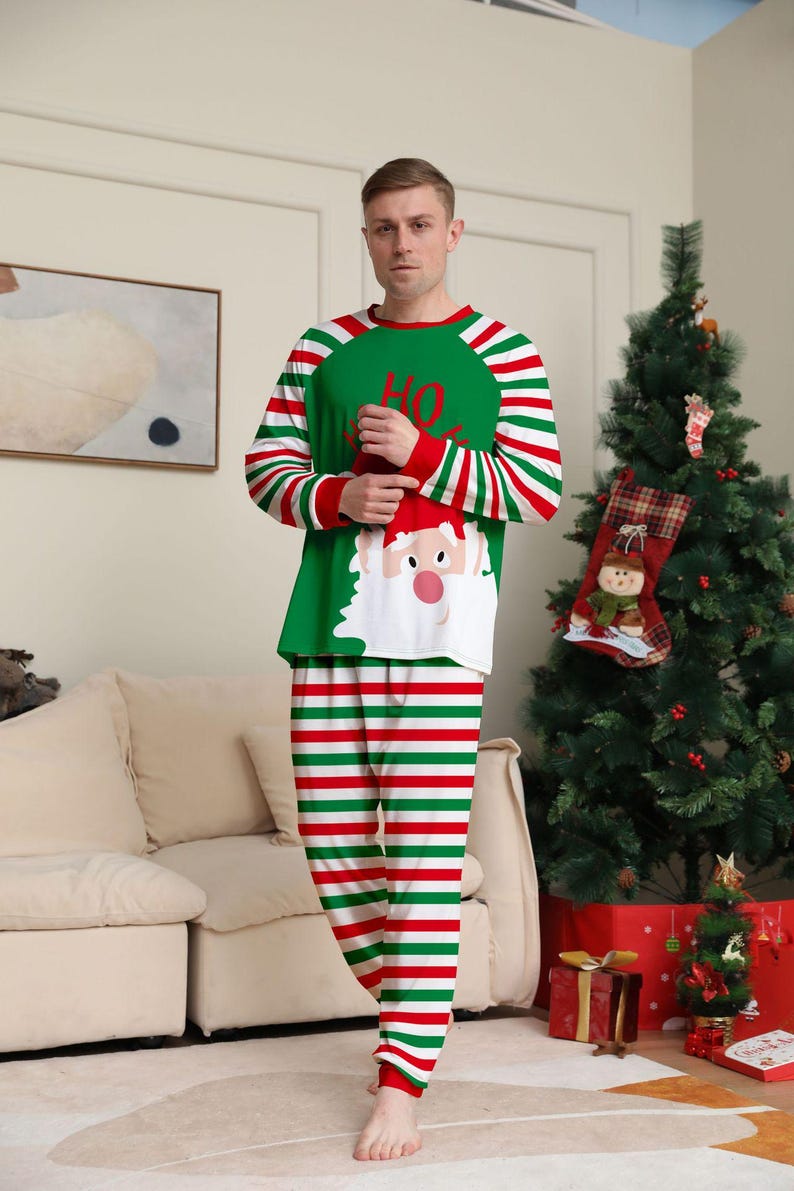 Family Christmas Pajamas Set Matching Santa  Reindeer Holiday Pjs Merry Ho Ho Christmas Sleepwear For Kids Adults Festive Xmas Outfit 1763023019191.jpg
