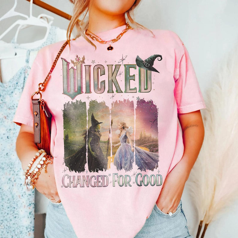 Vintage Wicked Changed For Good Shirt Defy Gravity Broomstick Magic Wand Wizard Movie Fan Shirt Wicked Musical Fan Gifts 1763025682097.jpg