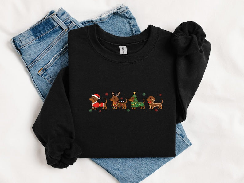 Dachshund Christmas Sweatshirt Wiener Dog Holiday Shirt Dog Lover Gift Holiday Sweater Cute Christmas Dog Shirt Funny Pet Lover Gift 1763086913358.jpg
