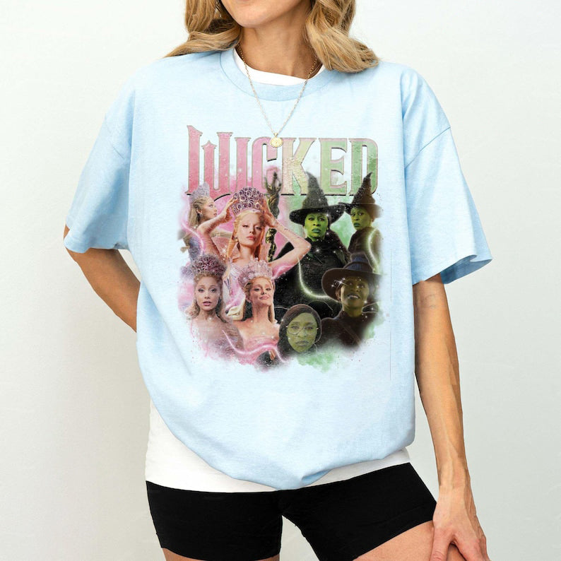 Vintage Wicked Shirt Glinda  Elphaba Retro Tee 1763091381217.jpg