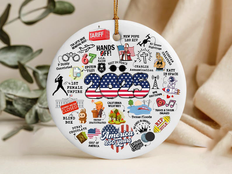 2025 Year In Review Christmas Ornament Funny Political Christmas Tree Decor Major Notable Events Remember Gifts Year To Remember Ornament 1763091943408.jpg