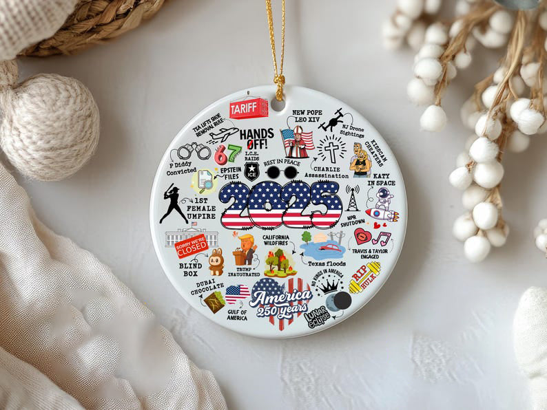 2025 Year In Review Christmas Ornament Funny Political Christmas Tree Decor Major Notable Events Remember Gifts Year To Remember Ornament 1763091943931.jpg