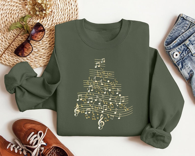 Christmas Tree Music Sweatshirt Music Note Tree Sweater Music Lover Christmas Gift Musician Mother Gift Shirt Christmas Vibes T Shirt 1763103232622.jpg