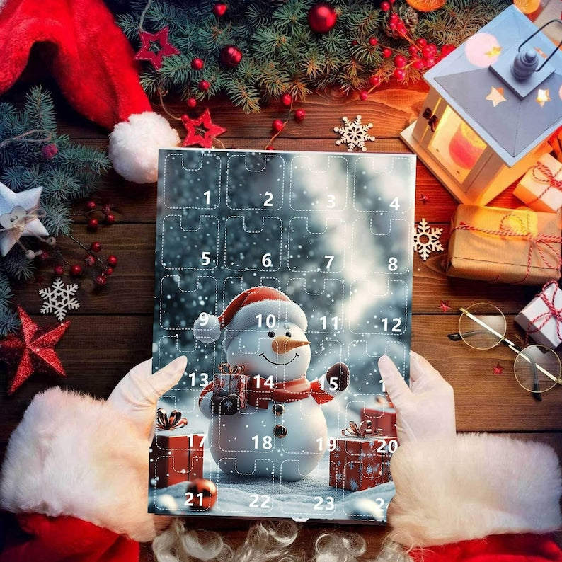 Snowman Advent Calendar 2025 Christmas Countdown Box For Kids Holiday Gift Idea Winter Snowman Figurine Set Christmas Home Decor Gift 1763105511294.jpg