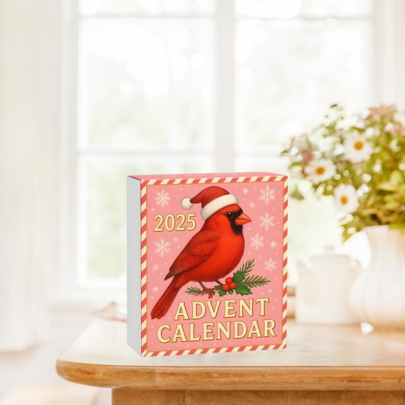 Cardinal Bird Advent Calendar 2025 Christmas Countdown Calendar With 24 Acrylic Red Bird Ornaments Holiday Decoration Gift For Bird Lovers 1763105874913.jpg
