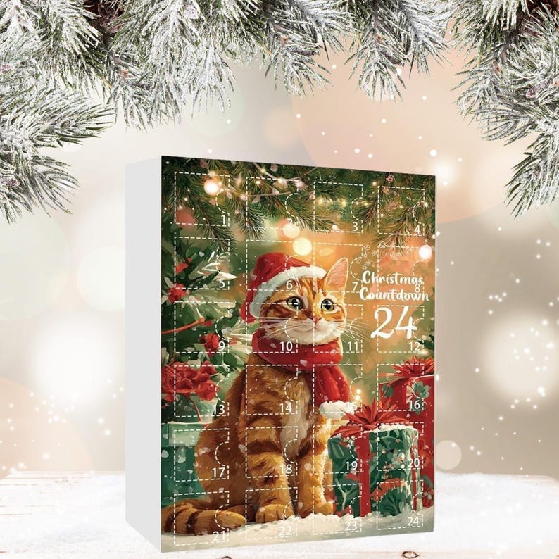 Cat Lovers Advent Calendar 2025 24 Day Christmas Countdown Calendar With 2d Acrylic Catscute Kitten Tree Ornamentsholiday Home Gift Decor 1763106064841.jpg
