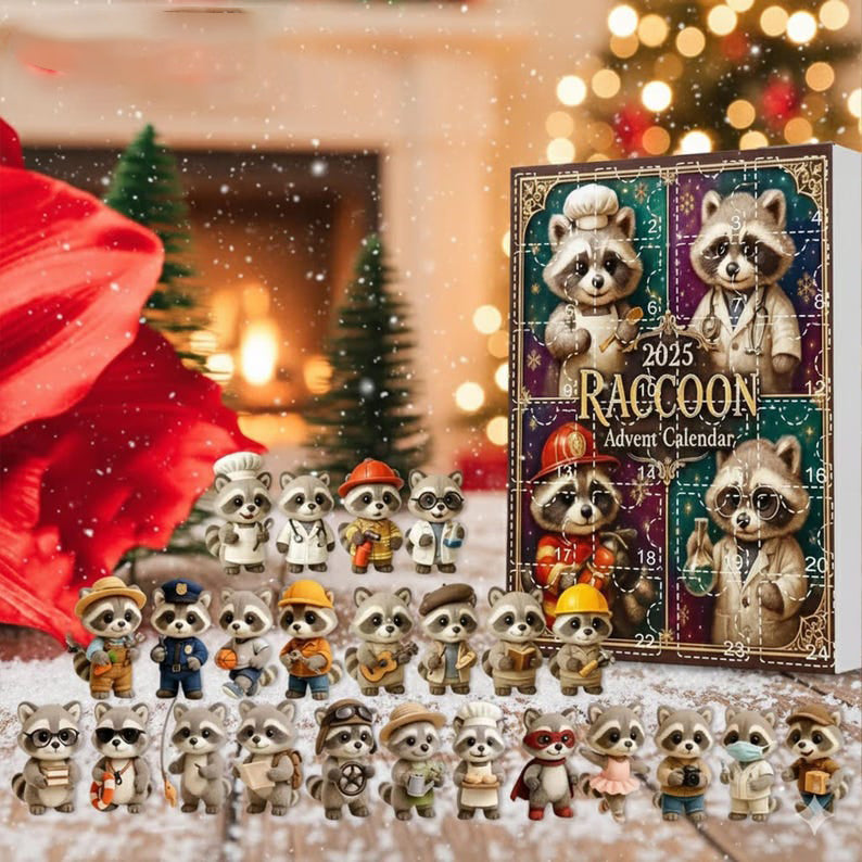 Raccoon Advent Calendar Cute Raccoon Figurine Christmas Countdown Box Funny Animal Holiday Calendar Gift For Kids Adults Xmas Gifts 1763106606729.jpg