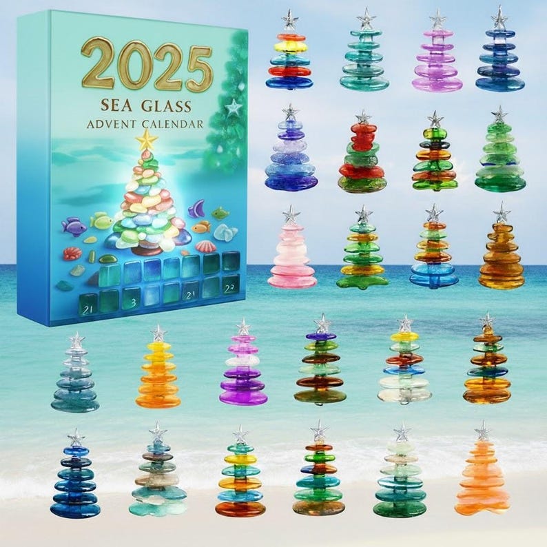 Sea Glass Christmas Advent Calendar 2025 Sea Glass Xmas Calendar Calendar With Acrylic Christmas Ornaments Countdown Calendar 1763107479841.jpg
