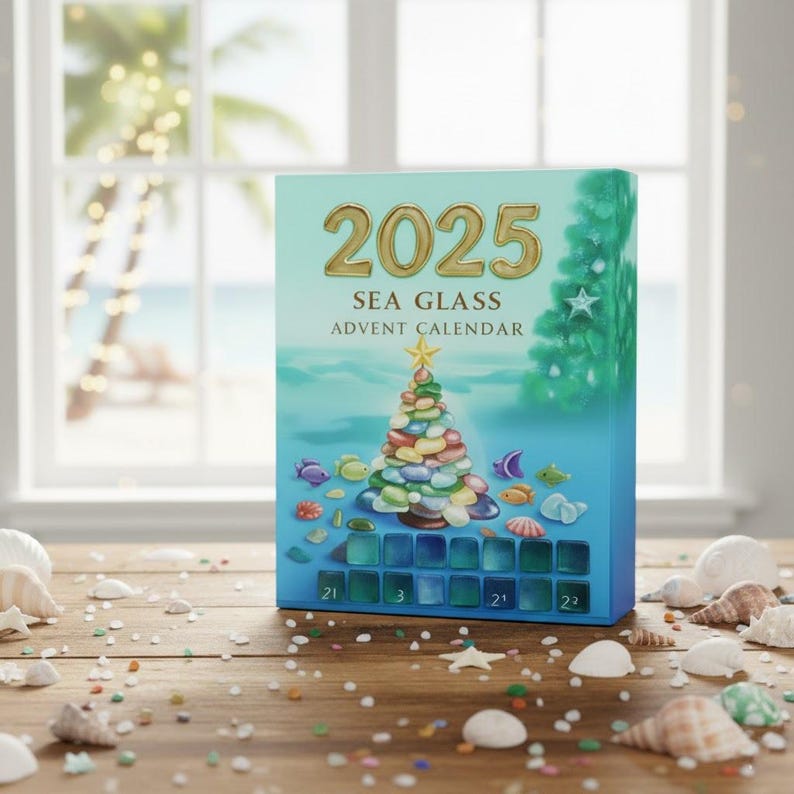 Sea Glass Christmas Advent Calendar 2025 Sea Glass Xmas Calendar Calendar With Acrylic Christmas Ornaments Countdown Calendar 1763107479893.jpg