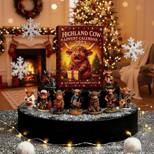 Highland Cow Advent Calendar Cute Farm Animal Christmas Decor Mini Cow Collectible Toys Farmhouse Christmas Decor Unique Cow Lover Gift 1763107801077.jpg