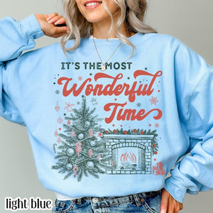 Christmas Cozy Sweatshirt Wonderful Time Of Year Christmas Tree Cozy Reader Holiday Sweater Festive Xmas Tee Festive Pullover Gift Women 1763173122551.jpg