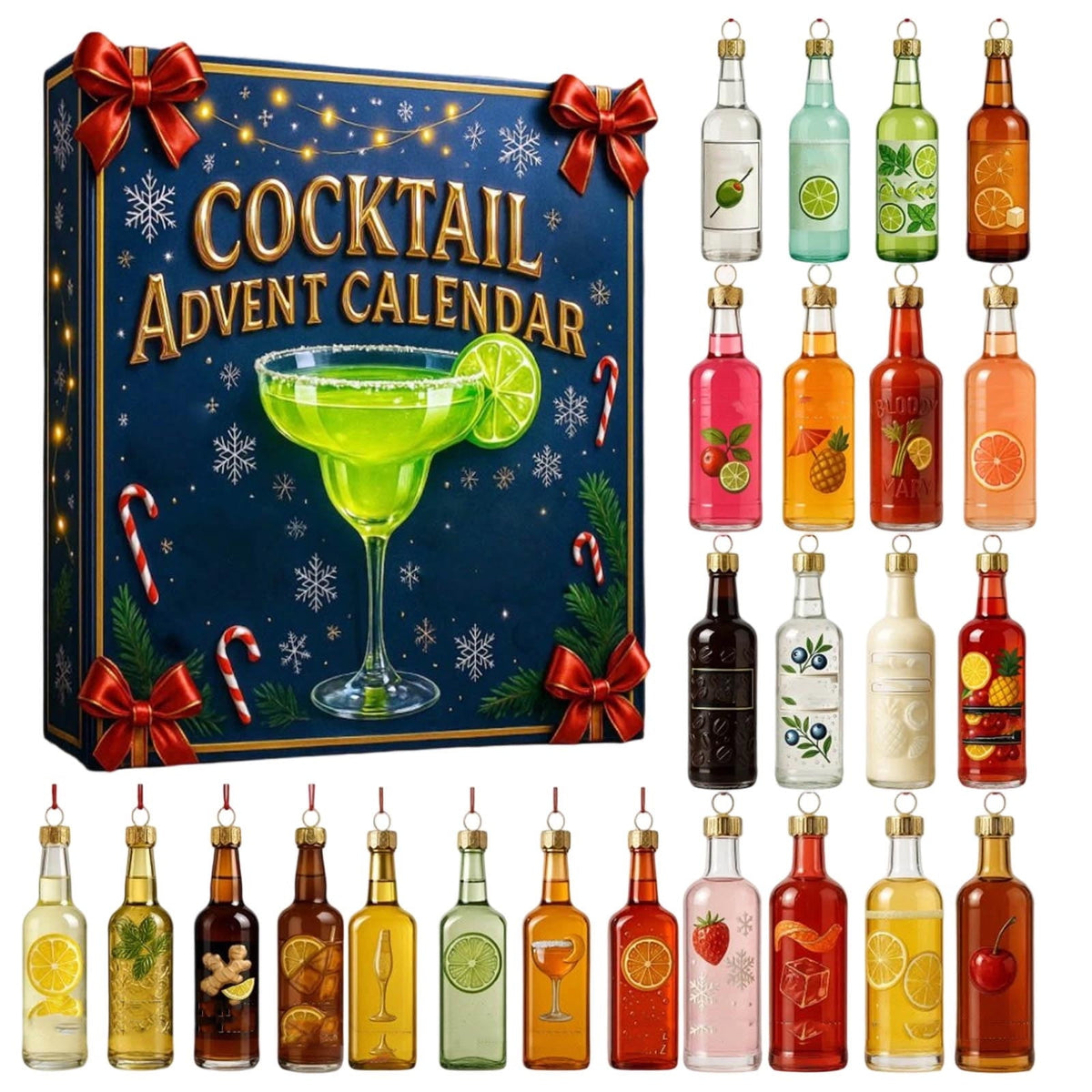 2025 Cocktail Advent Calendars 24 Days Alcohol Beautiful Bottle Countdown Calendar With 24 Cocktails Christmas 2d Acrylic Ornamentwreath Mantel Wall Garden Living Room Bedroom Holiday Party 1763174752782.jpg