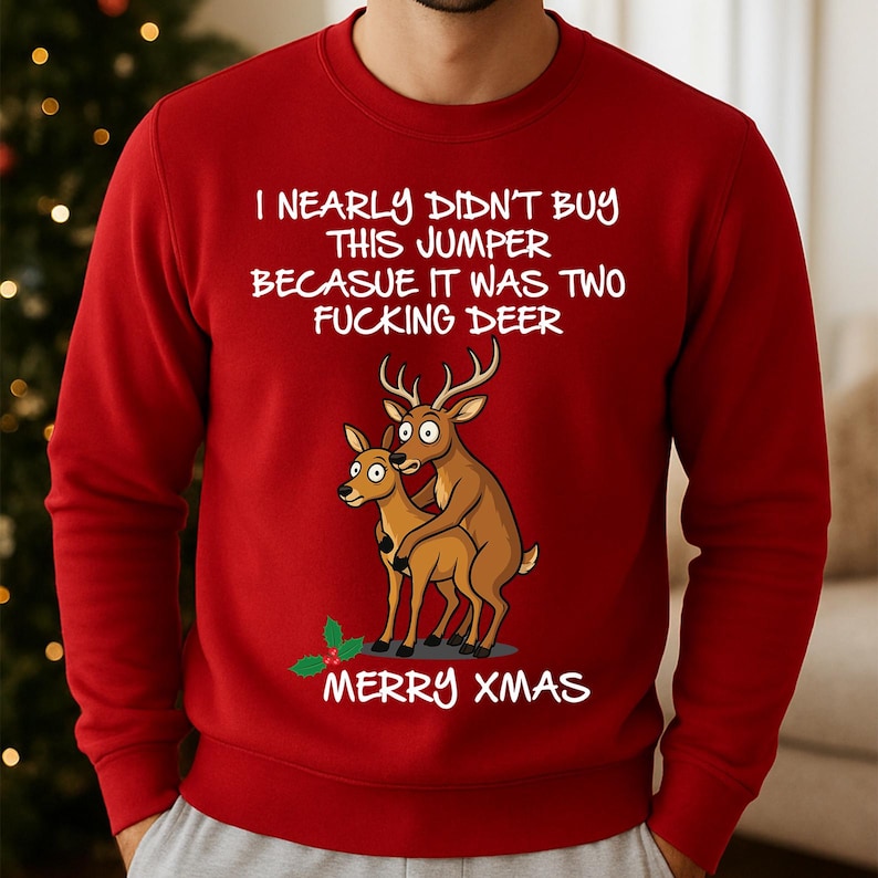 Two Fucking Deer Christmas Jumper Rude Xmas Sweatshirt Funny Adult Christmas Hoodie Gag Gift Shirt For Secret Santa 1763344980753.jpg
