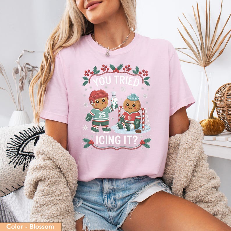Ice Hockey Christmas T Shirt Or Sweatshirt Gingerbread Men Design 1763347993894.jpg