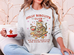 Christmas Cat Baking Sweatshirt Cozy Holiday Cat Mom Gift Vintage Funny Cat Christmas Sweater Jolly Biscuits Club Cookie Kitchen Crewneck 1763348629587.jpg