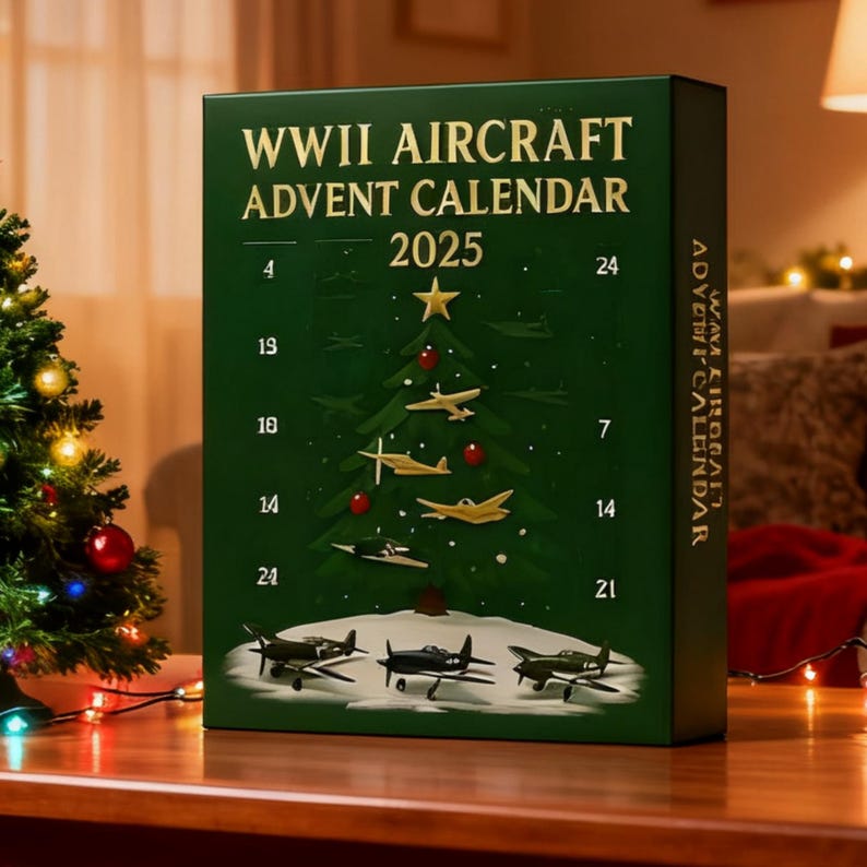 Ww2 Fighter Advent Calendar 2025 2d Acrylic Aircraft Christmas Gift 1763364531277.jpg