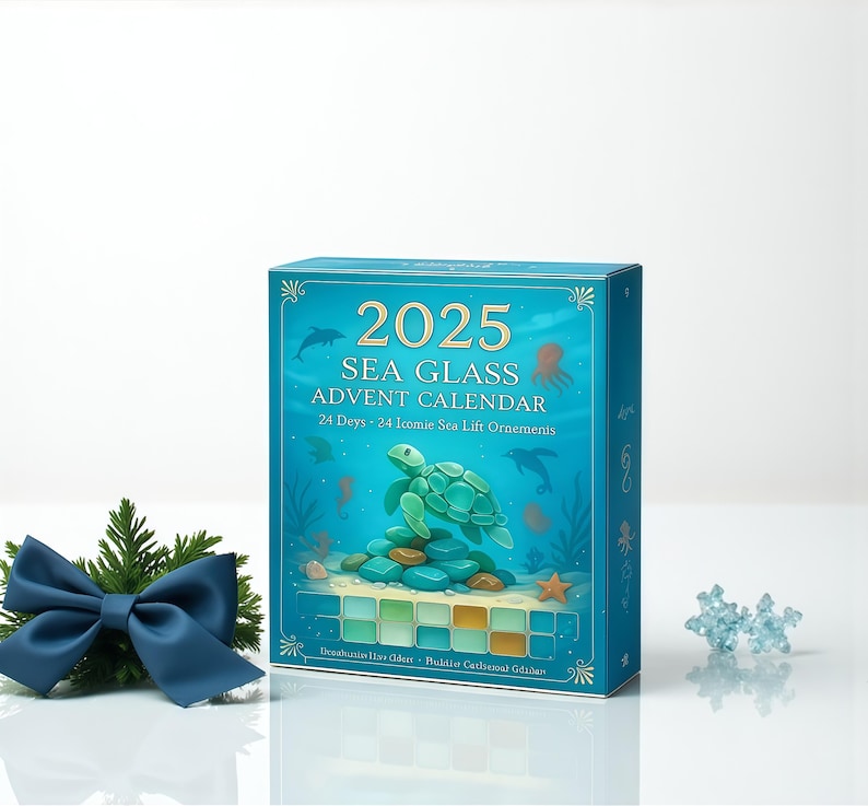 2025 Sea Life Advent Calendar  Faux Sea Glass Acrylic Ornaments 1763365443240.jpg
