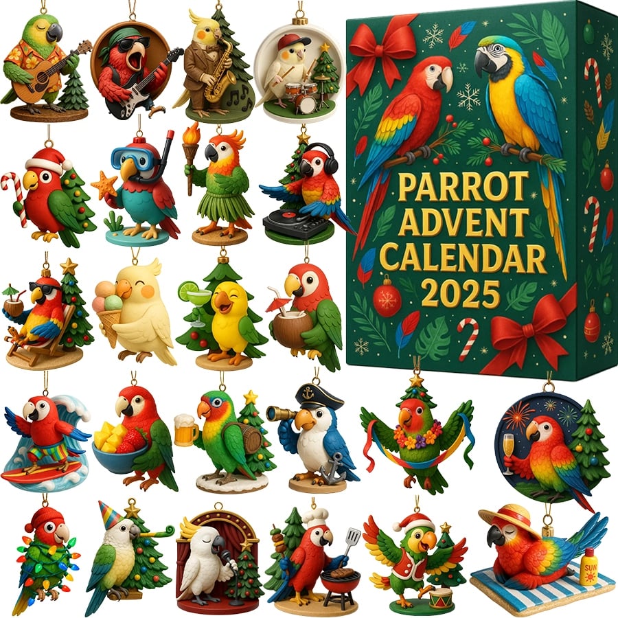 Parrot Advent Calendar 2025 24 Days Christmas Countdown Advent Calendars For Bird Lovers Reusable Keepsake Gifts 1763365730519.jpg