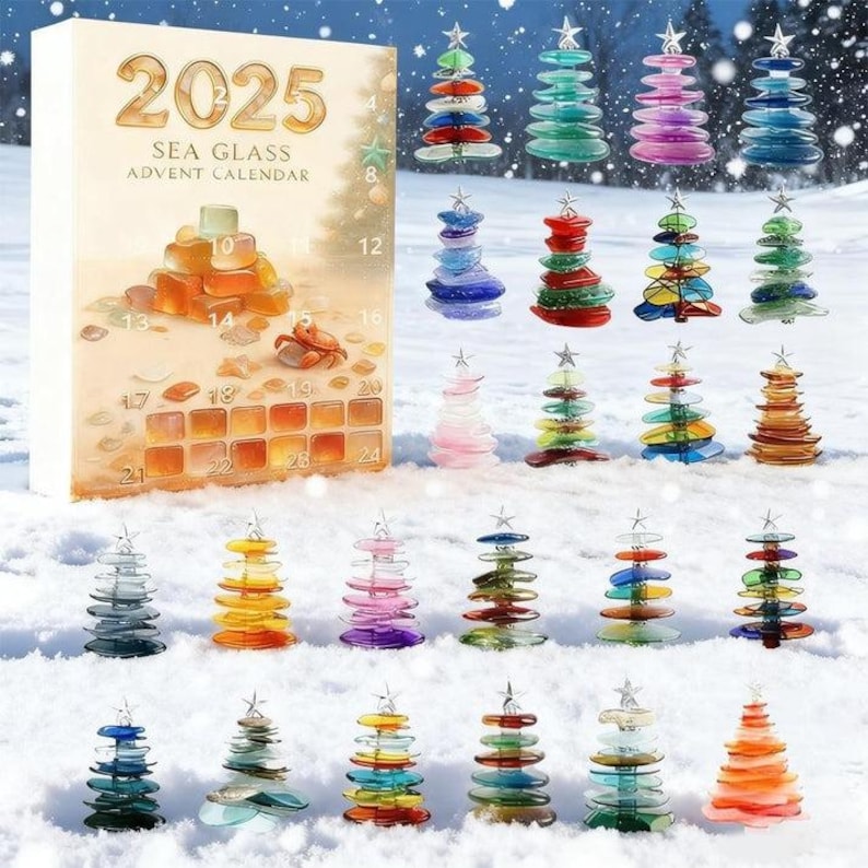 Sea Glass Tree Advent Calendar Christmas Gift For Beach Lovers Holiday Keepsake Gift Unique Holiday Decor Gift For Kids 1763365836324.jpg