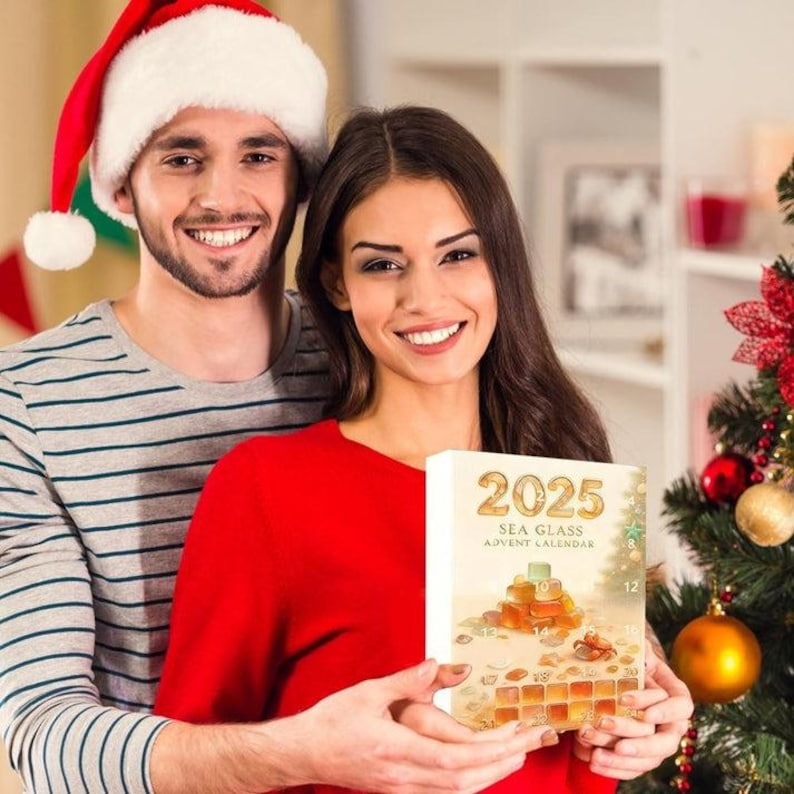 Sea Glass Tree Advent Calendar Christmas Gift For Beach Lovers Holiday Keepsake Gift Unique Holiday Decor Gift For Kids 1763365836472.jpg