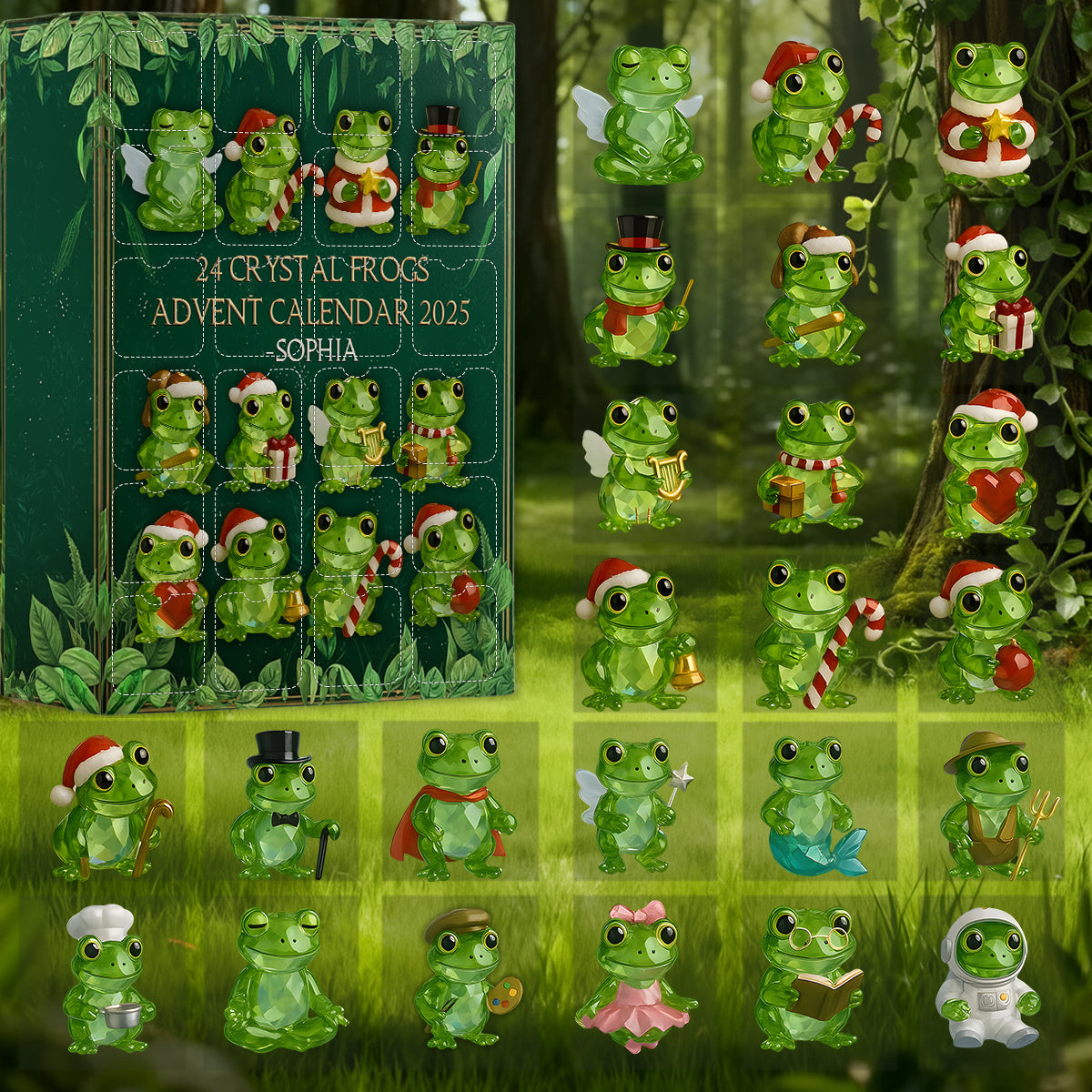 Frog Lovers   Personalized Frog Advent Calendar With Acrylic Christmas Ornaments Countdown Calendar 1763366519566.jpg