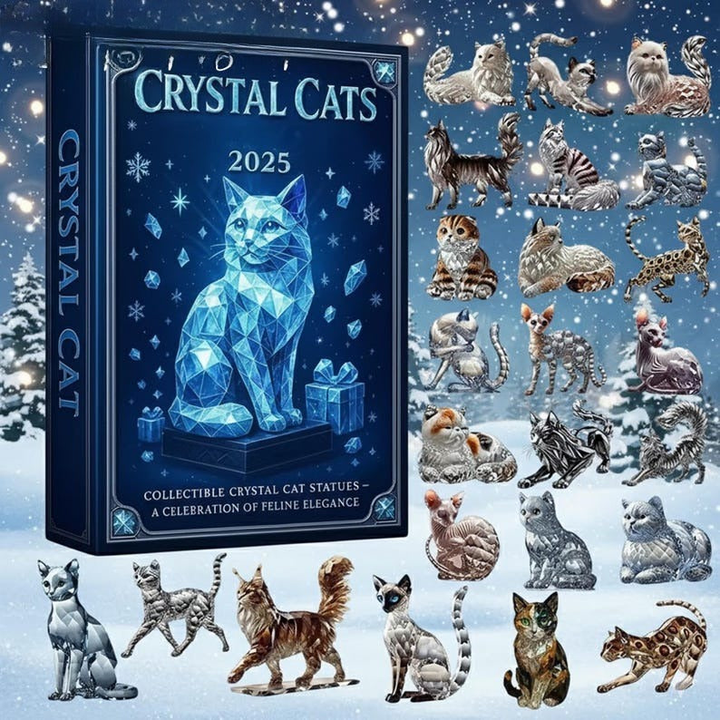 Crystal Cat Advent Calendar 24pcs Cat Building Blocks Advent Calendar Cat Christmas Advent Calendar Cat Lover Gift Cat Mom Xmas Gifts 1763366590987.jpg