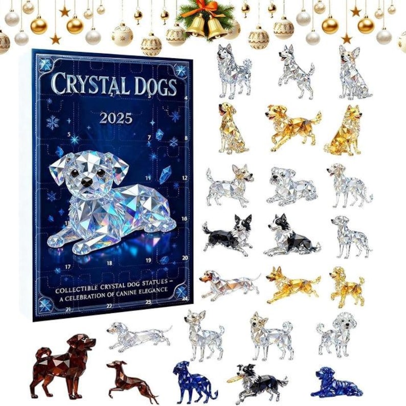 Crystal Dog Advent Calendar Christmas Gift For Dog Lovers Dog Breed Gift Acrylic Blind Box Countdown Calendar Pet Lovers Dog Mom Dad 1763366647237.jpg