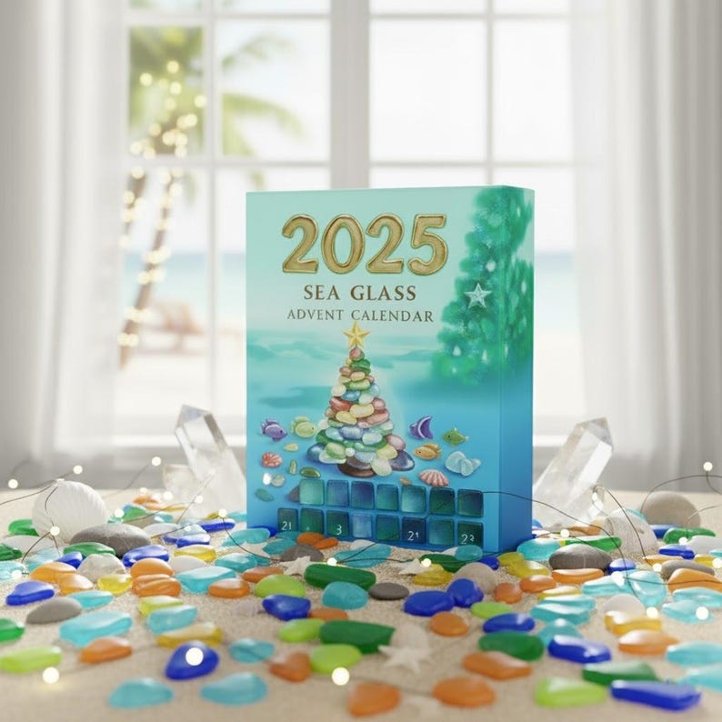 Sea Glass Christmas Tree Advent Calendar Box With Arcylic Ornaments Sea Glass Christmas Box Gift Christmas Countdown Box Christmas 2025 1763367019666.jpg