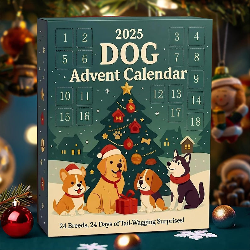 Dog Breed Advent Calendar 2025 24 Day Dog Figurines  Vintage Christmas Ornament Countdown 1763367109622.jpg