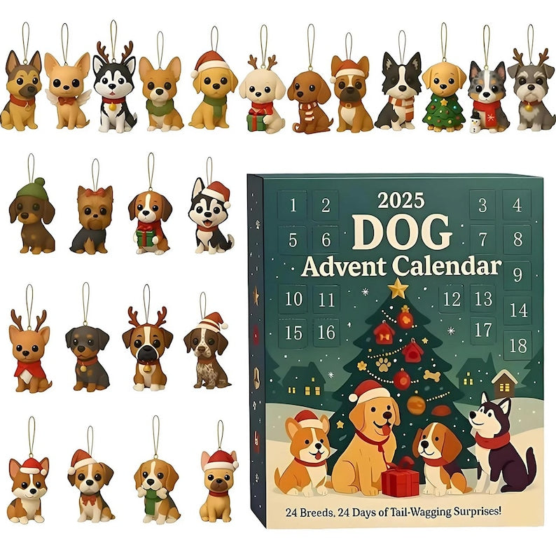 Dog Breed Advent Calendar 2025 24 Day Dog Figurines  Vintage Christmas Ornament Countdown 1763367110862.jpg