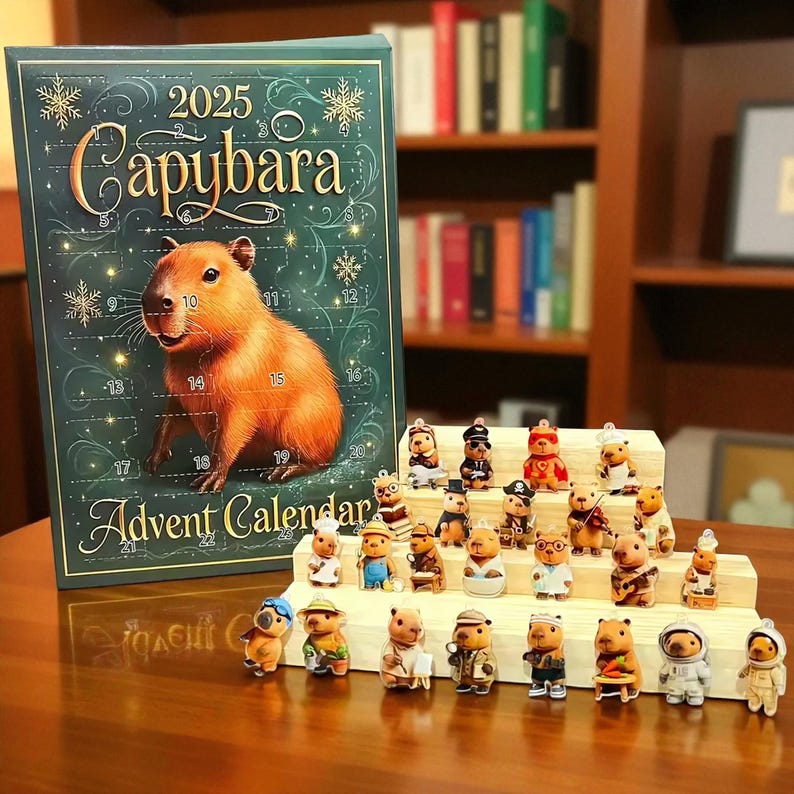 Capybara Advent Calendar 2025 24 Day Holiday Countdown Box Cute Collectible Figures Festive Gift Idea 1763367394934.jpg