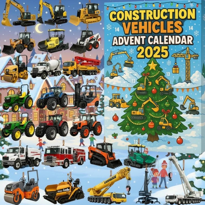 Construction Vehicles Advent Calendar 2025 24 Mini Truck Toys 1763367868621.jpg
