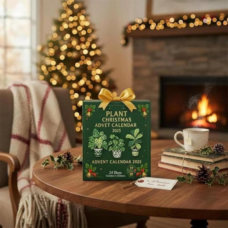 Plant Advent Calendar Green Tree Figurines Classic Holiday Decor Unique Green Look Festive Countdown Calendar Christmas Collectible 1763368232121.jpg