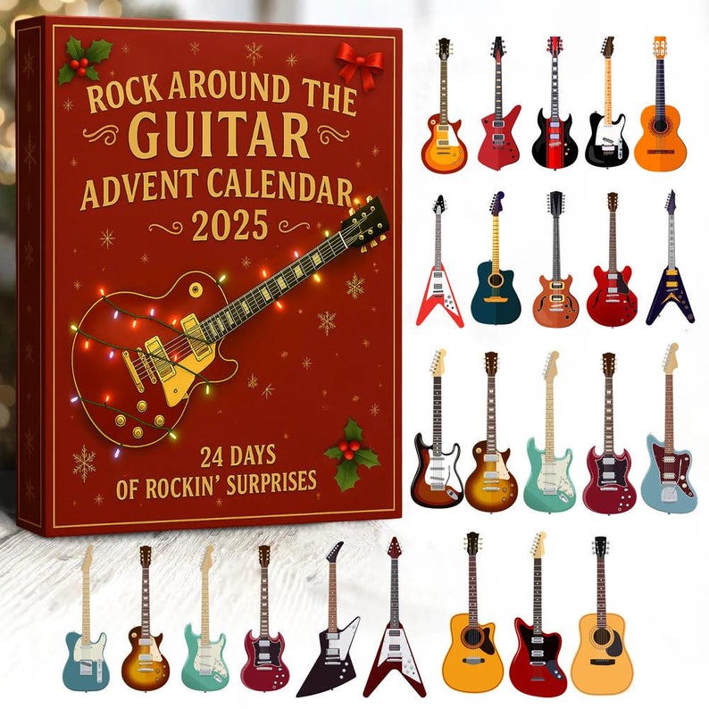 Rock Guitar Advent Calendar Christmas 2025gift For Music Loverguitarist Present Music Themedfestive Home Decor Guitar Decorations 1763368514508.jpg