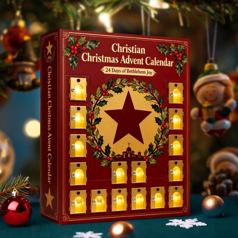 Christian Advent Calendar 2025 24 Day Christian Figurines  Vintage Christmas Ornament Countdown 1763368587817.jpg