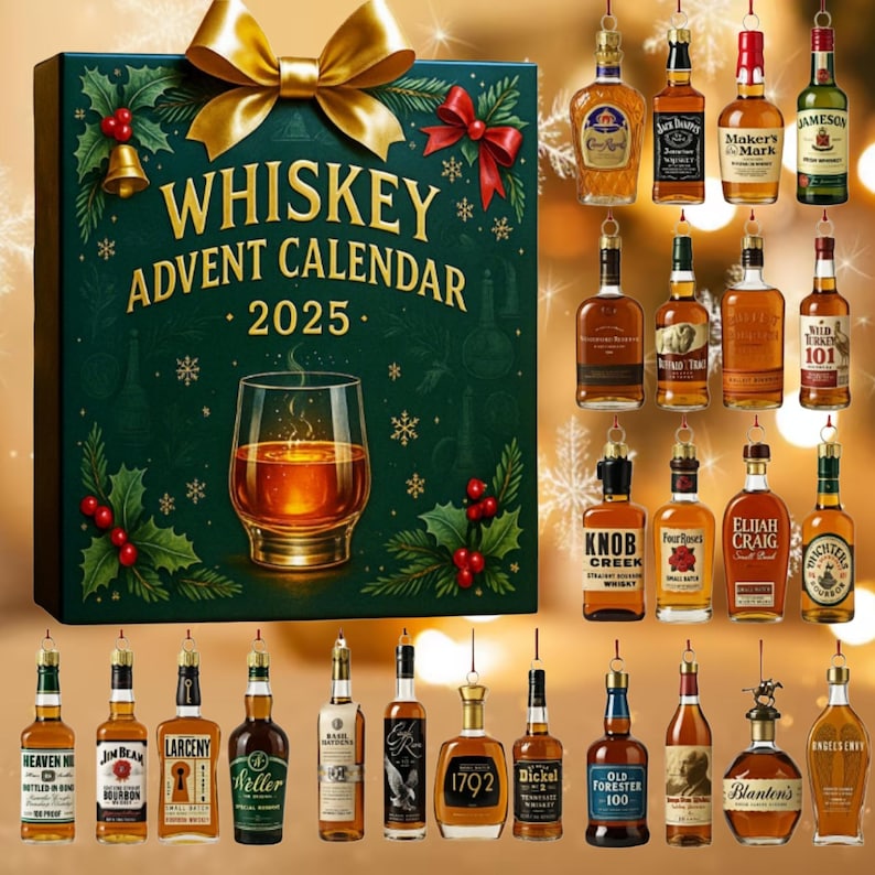 Whiskey Advent Calendar 2025 24 Days Xmas Calendar Musical Keepsake Christmas Countdown Decor Surprise Xmas Gifts Whiskey Gift Set 1763369959592.jpg